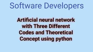 Artificial Neural Network || ANN code || Artificial neural network code || ANN