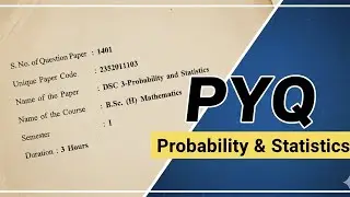 Probability and Statistics Bsc Hons Mathematics 1st Semester question paper du #pyq2025 #exampaper
