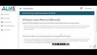 HOTS Module 1 Activity 1.3: Teacher Reflection/Reflexivity Activity