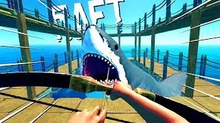 Raft: NEW RAFT BOW UPDATE! FARMING SHARK MEAT WITH THE NEW BOW - RAFT UPDATE - Raft Gameplay