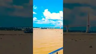 Cầu Rạch Miễu ngắm từ xa..#travel #trainghiem #bentre #rachmieu #songtien #tiengiang24gio