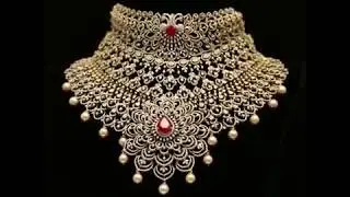 Diamond Yellow Gold Choker Bridal Necklace | Krishnajewellers