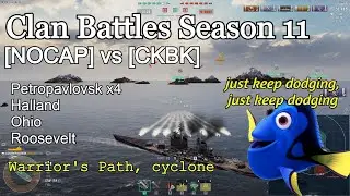 WoWs [NOCAP] vs [CKBK] Petropavlovsk on Warrior's Path Cyclone | Clan Battles Season 11
