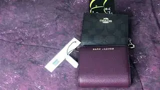 comparative video of Coach snap wallet and Marc jacobs daily slg mini compact wallet