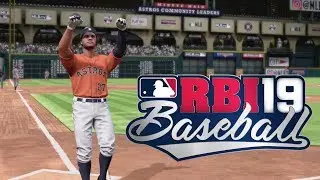 RBI Baseball 19 Gameplay - Houston Astros vs Los Angeles Angels 4 Inning Game (PS4 Pro)