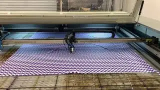 Laser cutting cotton for face masks