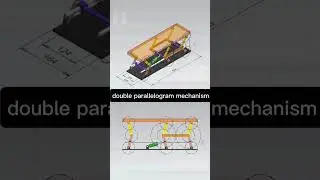 Double parallelogram mechanism #design #machine #mechanism #mechanical #cad