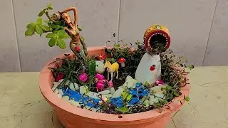 Easy miniature garden idea | Tray Garden | Garden decoration 