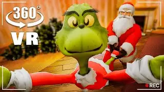 360&deg; VR - Hidden Camera! GRINCH VS SANTA CLAUS on Christmas!