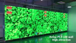Retop HD P1.9mm LED Wall. The best option for conference room and broadcast.
