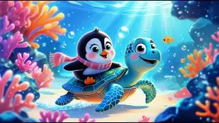Cute Penguin Adventures with Friendly Sea Animals | Fun Kids Ocean Stories ❤️