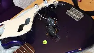 Precision Bass new pickups, pick guard, neck, tuner
