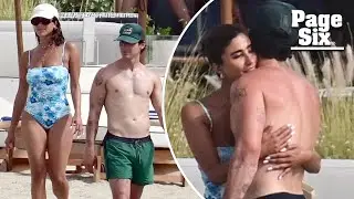 Shirtless Joe Jonas cozies up to actress Laila Abdallah in Greece after Stormi Bree breakup