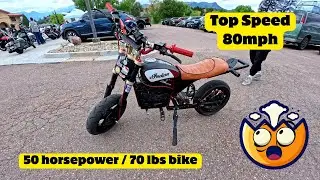 50 HP Electric Motorcycle-  TOP SPEED 80MPH
