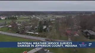 National Weather Service surveys damage in Jefferson County, Indiana