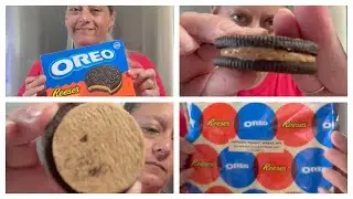 NEW! REESE'S PEANUT BUTTER OREOS / EAT WITH ME / MUKBANG / FIRST IMPRESSION | Angie's Life