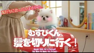 むすびくん、髪を切りに行く！友だちに会ったらまさかの…｜Musubi Goes for a Haircut! But When He Meets His Friend…