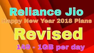Reliance Jio revised Pack, 149 pack 1GB per day, 199 pack 1.5GB per day