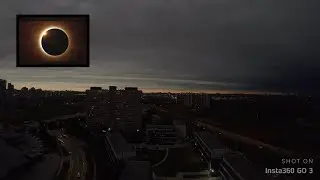 SOLAR ECLIPSE 2024 from TORONTO!! Insta 360 Go 3 x TIME ELAPSE
