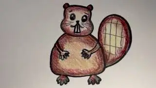 How To Draw A Cute Beaver/Art For Kids/Facts About Beavers/Franklin The Turtle Beaver Art/Animals