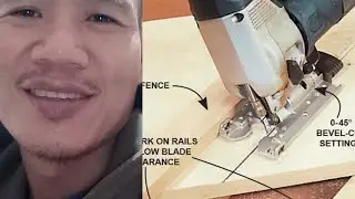 How to use a jigsaw in cutting 45 degrees angle or miter cut? HANDYSIR 