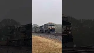 Cool K5LLA on a C6M! NS #4158 leads 27A with a delayed show&hellip; #trains #norfolksouthern #hornshow