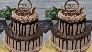 Two Tier Chocolate Cake Recipe | Eggless & Without Oven Cake |  Tasty Cooking With Shazia