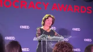 2025 NED Democracy Award presented to Campaign for Uyghur & Rushen Abbas for her extraordinary work