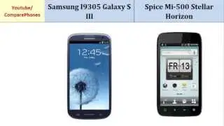 Samsung Galaxy S3 I9305  over Spice Mi-500 Stellar Horizon, full specifications