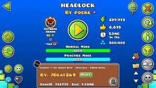 Headlock 100% Solo! (New Hardest 2 Player Level) | Geometry Dash