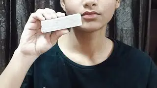 Thick white slate bar eating video l slate eating l thick white bar crunch l eating show l #eating