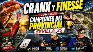 🎣 &iexcl;Jornada &Eacute;PICA con los CAMPEONES de Sevilla! | Black Bass a Crankbait y Finesse desde Embarcaci&oacute;n