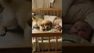 A Miracle Moment: Baby&rsquo;s First Movement Thanks to a Golden Retriever Puppy 🐶👶❤️ #heartwarming
