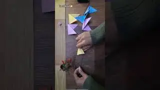Last min easiest decoration idea                 #papercraft #decoration #festive #diy #youtubeshort