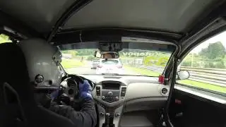 Kutepov grass and crash at  Salzburgring chevrolet cruze cup 2015
