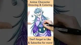 Anime Character Drawing and Coloring #Shorts