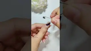 ✨🧷 Easy Nail Art with Safety Pin 💅 #nailart #piubhol #shorts