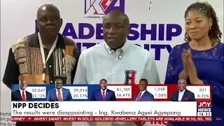 NPP Decides: The results were disappointing - Kwabena Agyei Agyepong