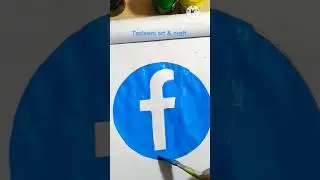 easy art of Facebook sign. #art #viral #drawing