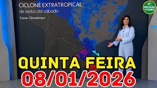 JORNAL NACIONAL - PREVIS&Atilde;O DO TEMPO - 08/01/2026 / QUINTA FEIRA