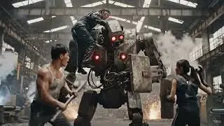 Humans vs Robot fight 💪#viral #subscribe #support 