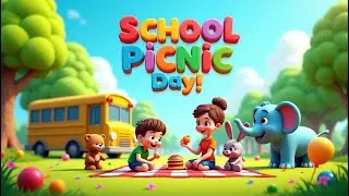 School Picnic Day Song for Kids | Fun Adventure & Picnic Rhyme | School Bus & Playground Fun!