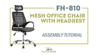 Flitch Home FH-810 Mesh Office Chair with Headrest - Assembly Tutorial