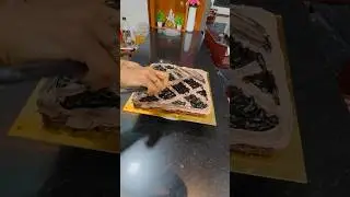 Chocolate Ganache Layering & Crumb Coat 🎂🍫 | Christmas Cake Part 2