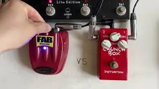 [Comparison] Danelectro Fab Distortion vs MI Crunch Box  w/ Telecaster & Valvestate CLN (no talking)