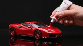 Watch a Ferrari, Tesla & BMW Form From Paint Tubes &ndash; Insane ASMR!