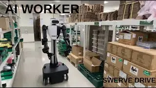 AI WORKER #4: Swerve Drive at Work &ndash; Logistics Task Demo
