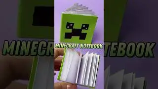 DIY mini MINECRAFT notebook without glue ❤ Mini notebook with one sheet of paper