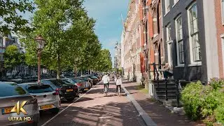 Autumn Canal Cycling Tour of Prinsengracht, Amsterdam &bull; 4K 60fps