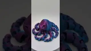 Squirtlepus Fidget Toy - Articulated 3D Printed Turtle Octopus Hybrid